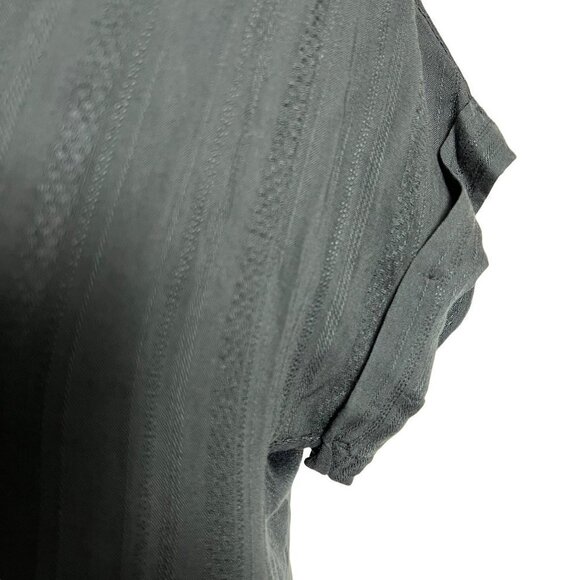 nwt Universal Thread Black Top Button Front Tie Front Short Sleeve size Small - Picture 5 of 11